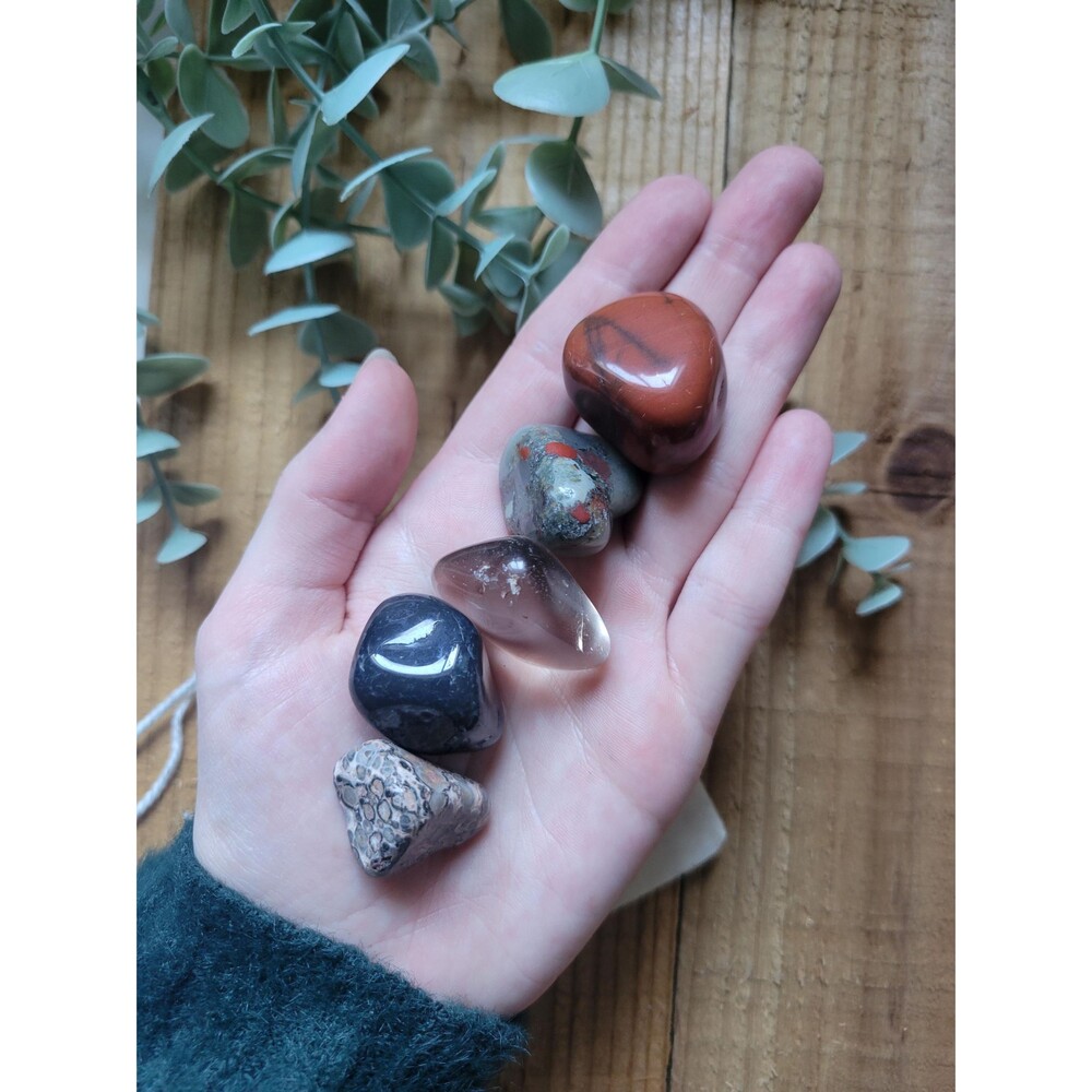 ROOT CHAKRA Crystal Kit | 5 Pieces | Beginners, Collectors, Starting Bundle